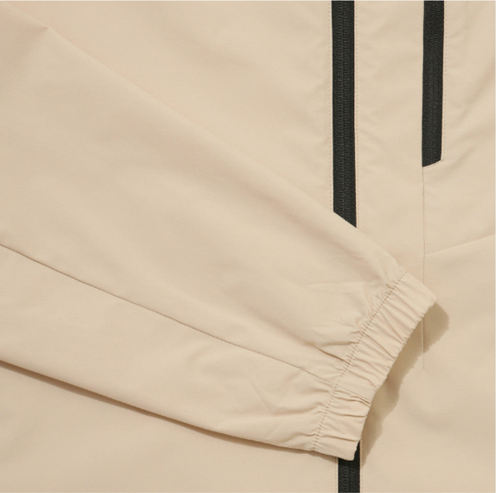 NEW DESCENTE Hooded Comfort Fit Windbreaker Jacket SR323UWB71 BEIGE ASIAN FIT