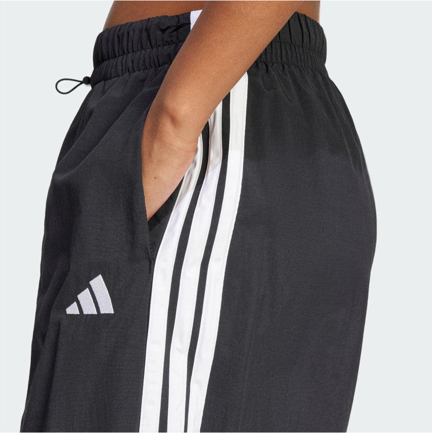 adidas Essentials 3-Stripes Lifestyle Woven Parachute Pants Black JE1306 ASIAN FIT