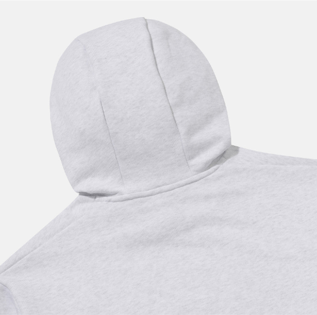 DESCENTE Sports Terry Graphic Hoodie T-Shirt SR323UHD81 LIGHT GREY ASIAN FIT