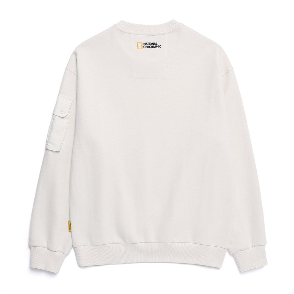 NEW National Geographic Sleeve-Pocket Sweatshirt N251USW900 BIRCH Asian Fit
