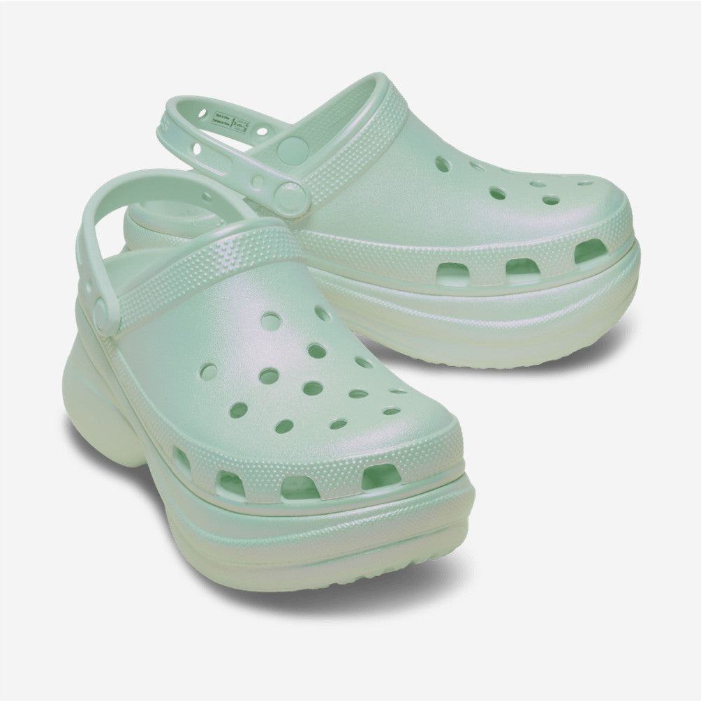 NEW CROCS Bae Iridescent Clog 213220 Retro Ice Green