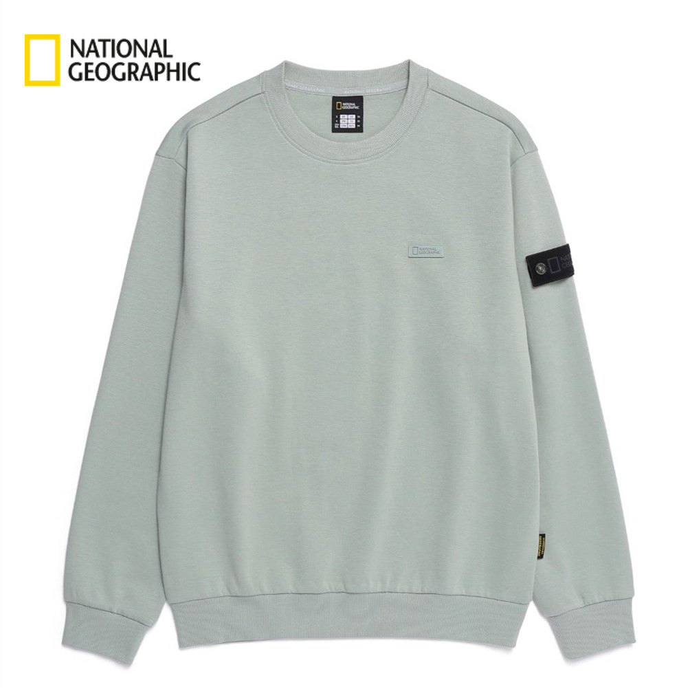 NEW National Geographic Bluefin Logo Sweatshirt N251USW810 KHAKI GREEN Asian Fit