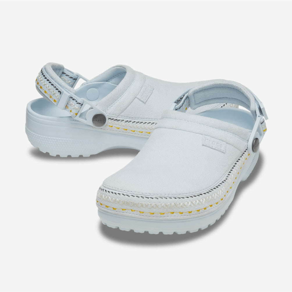 NEW CROCS Crafted Vegan Suede Stitch Clog 214048 Sky Ice Blue