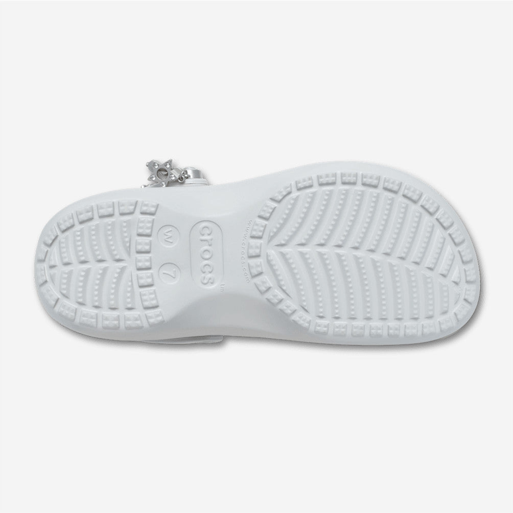 NEW CROCS Classic Platform Edgy Beading Clog 214040 Atmosphere Grey