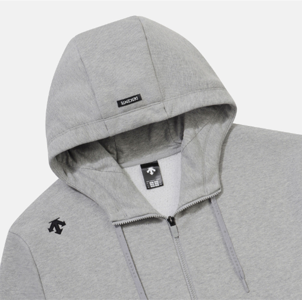 NEW DESCENTE Sports Terry Back-Printed Training Jacket SR323UFT81 M.GREY ASIAN FIT