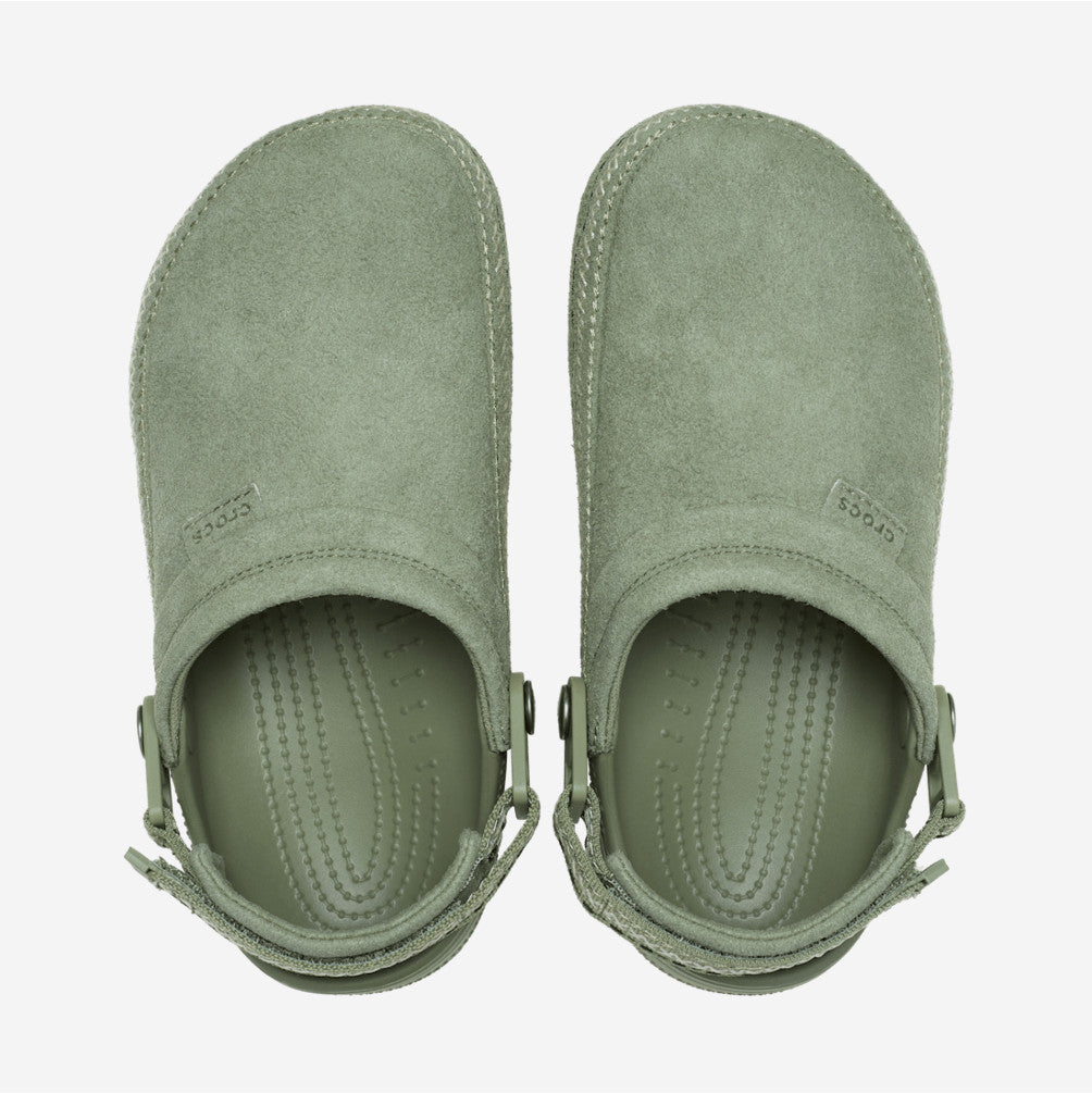 NEW CROCS Crafted Vegan Suede Stitch Clog 214048 Cargo Khaki Green UNISEX SIZE