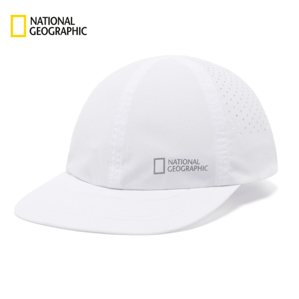 New National Geographic Perforated Stretch Cap N265AHA090 WHITE UNISEX SIZE