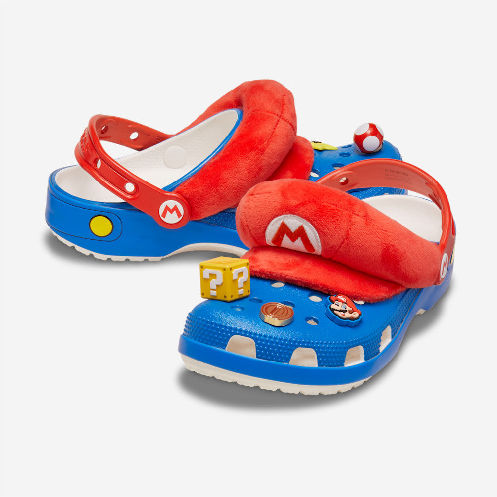 NEW CROCS Super Mario Classic Clog 212134 Blue Red Multi UNISEX SIZE