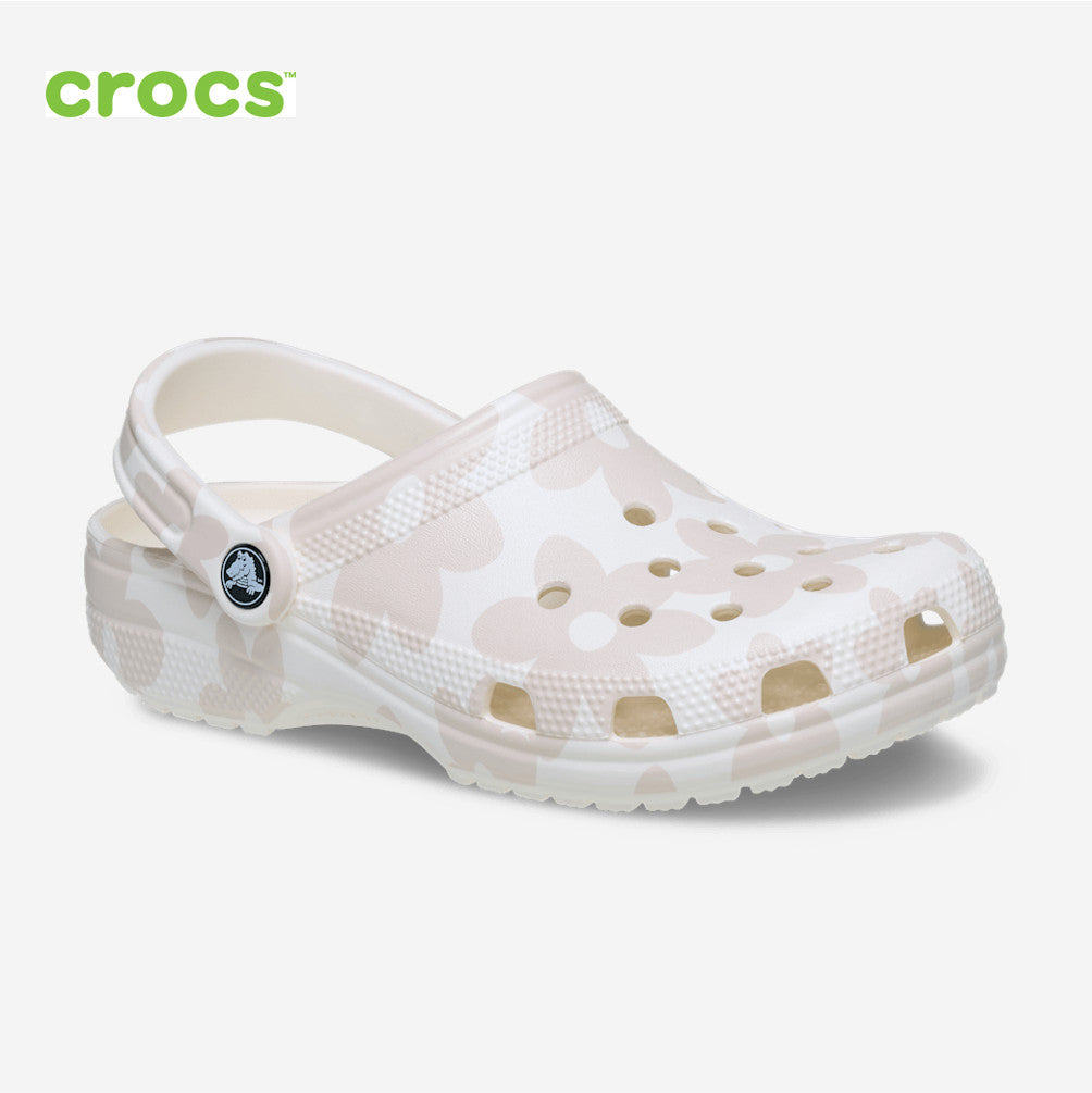 NEW CROCS Classic Pop Petals Clog 214090 Flower Chalk / Multi