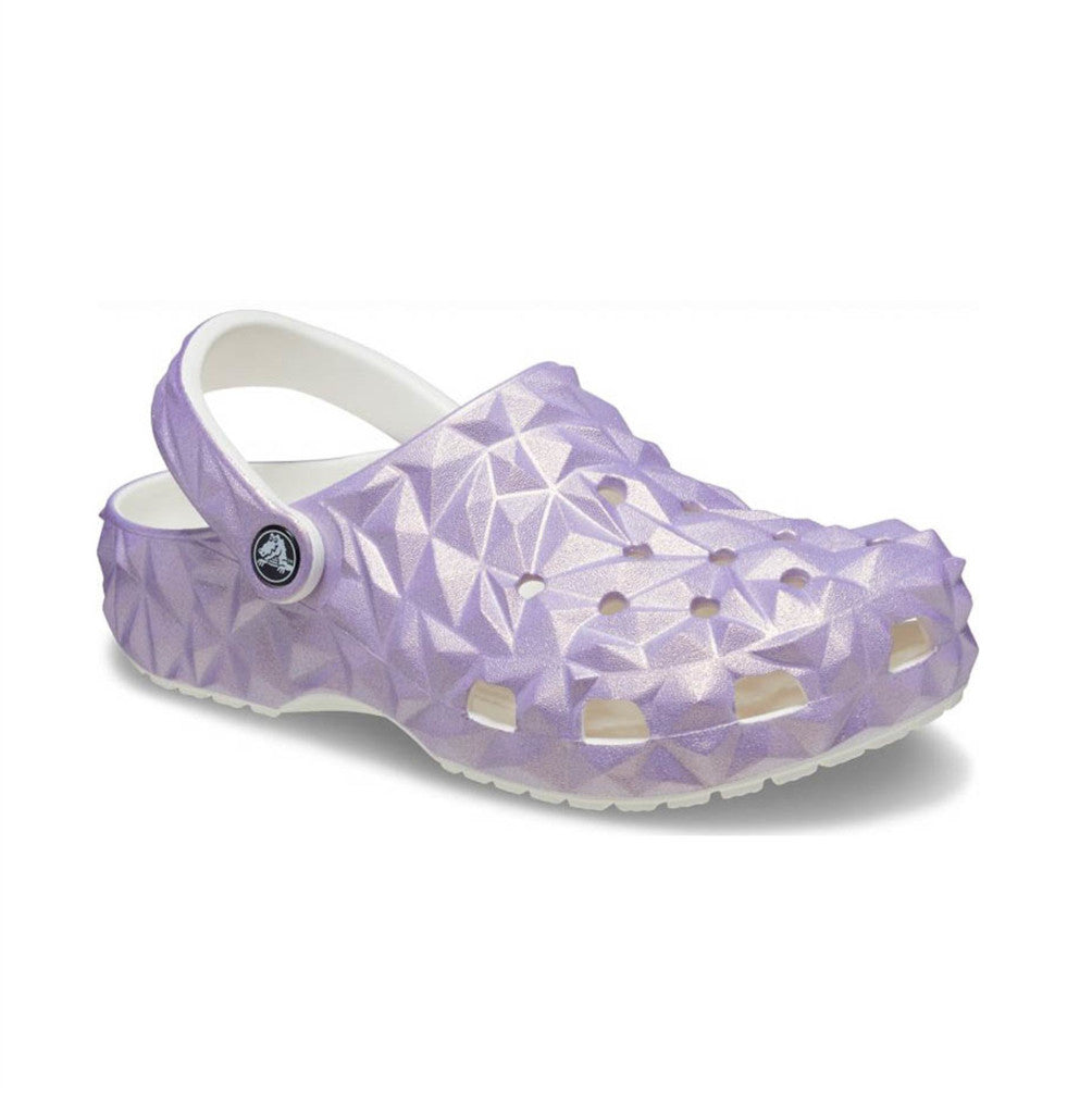 NEW CROCS CLASSIC METALLIC GEOMETRIC CLOG 209841-100 Purple