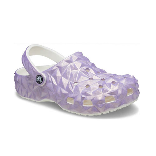 NEW CROCS CLASSIC METALLIC GEOMETRIC CLOG 209841-100 Purple