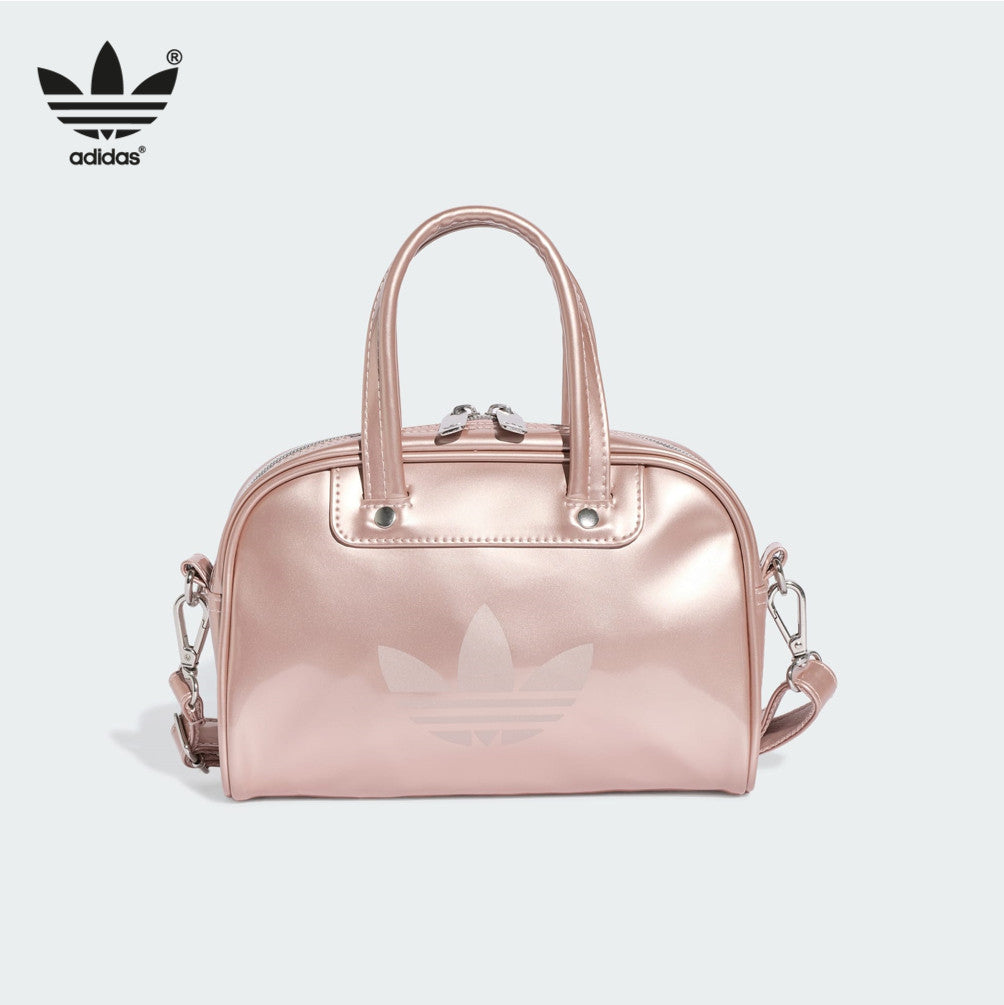 NEW adidas Adicolor Mini Bowlin Shoulder Bag KQ9065 Grey Pink
