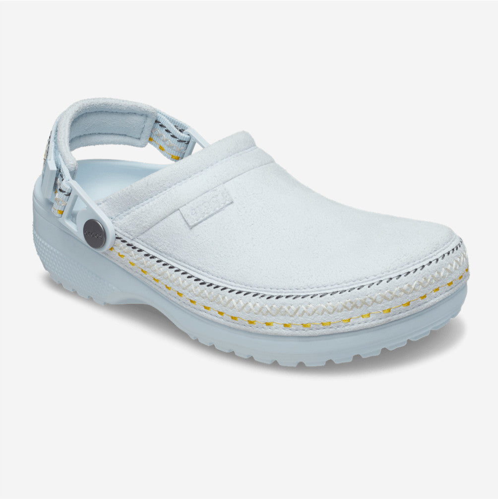 NEW CROCS Crafted Vegan Suede Stitch Clog 214048 Sky Ice Blue