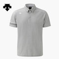 DESCENTE GOLF Men's One-Point Collar Short-Sleeve T-Shirt DR31MFTS74 MELANGE GREY ASIAN FIT