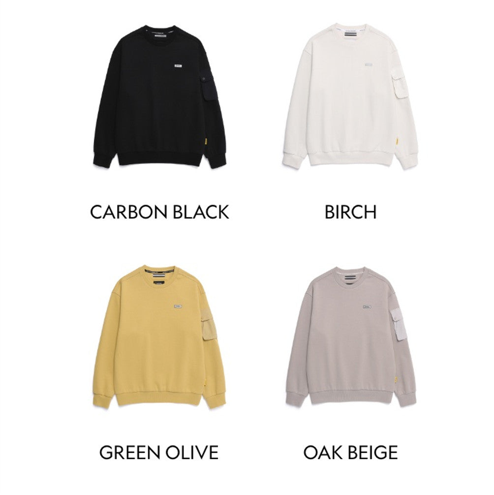 NEW National Geographic Sleeve-Pocket Sweatshirt N251USW900 OAK BEIGE Asian Fit