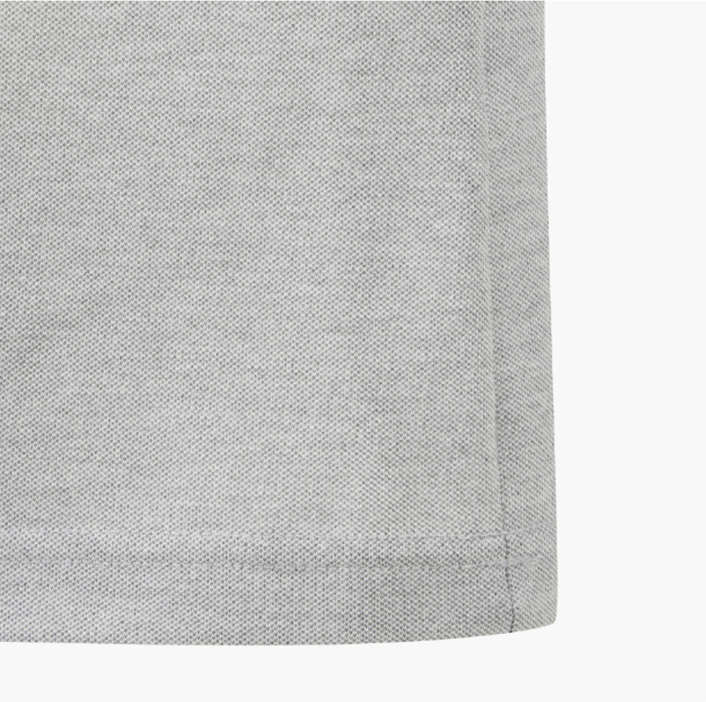 DESCENTE GOLF Men's One-Point Collar Short-Sleeve T-Shirt DR31MFTS74 MELANGE GREY ASIAN FIT