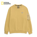 NEW National Geographic Sleeve-Pocket Sweatshirt N251USW900 GREEN OLIVE Asian Fit