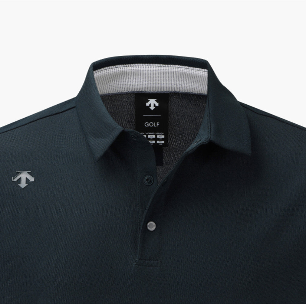DESCENTE GOLF Men's One-Point Collar Short-Sleeve T-Shirt DR31MFTS74 Deep Green ASIAN FIT