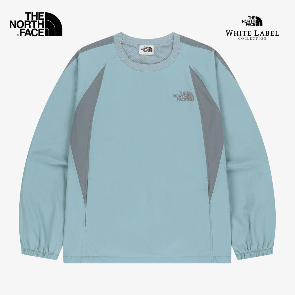 The North Face Korea WHITE LABEL VARIA CREWNECK Sweatshirt NM5MS56L GRAY MIST ASIAN FIT