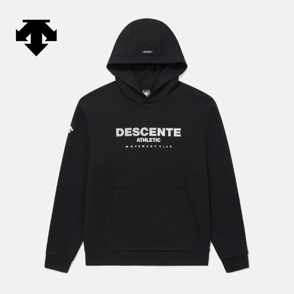 DESCENTE Sports Terry Graphic Hoodie T-Shirt SR323UHD81 BLACK ASIAN FIT