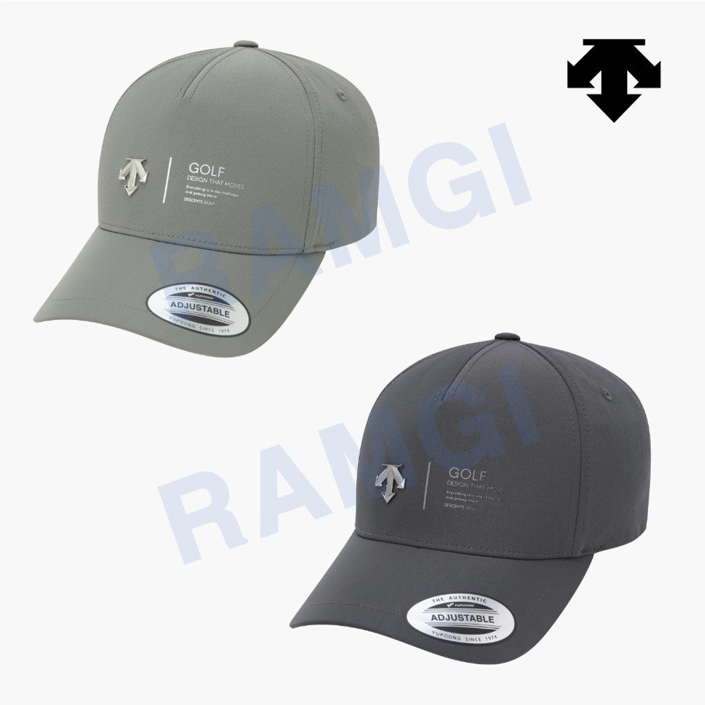 NEW DESCENTE GOLF Men's Silence 3D Logo Baseball Cap DR32MFCP84 KHAKI GRAYISH