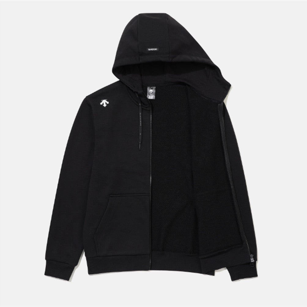 NEW DESCENTE Sports Terry Back-Printed Training Jacket SR323UFT81 BLACK ASIAN FIT