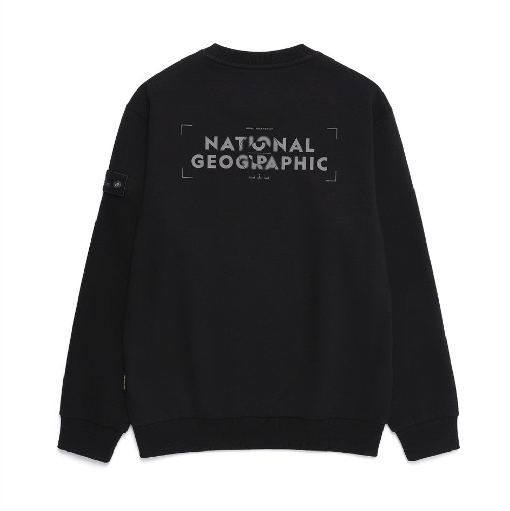 NEW National Geographic Bluefin Logo Sweatshirt N251USW810 CARBON BLACK Asian Fit