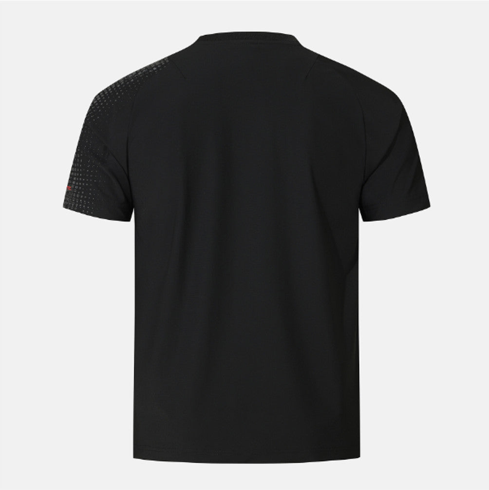 DESCENTE Men's Cooling Tricot Graphic Short-Sleeve T-Shirt SR311TTS76 BLACK ASIAN FIT