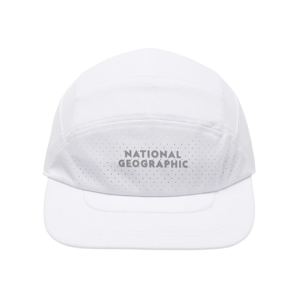 NEW National Geographic Running Core Nature Run Cap N265AHA220 WHITE UNISEX SIZE