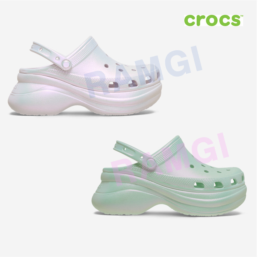 NEW CROCS Bae Iridescent Clog 213220 Retro Ice Green