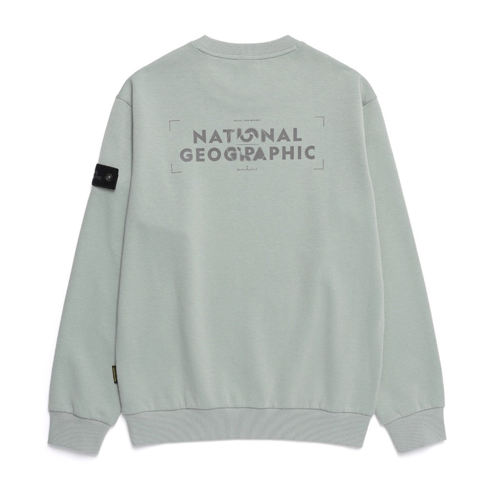 NEW National Geographic Bluefin Logo Sweatshirt N251USW810 KHAKI GREEN Asian Fit