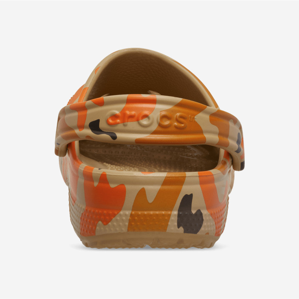 NEW CROCS Classic Duck Camo Clog 214293 Tan/Shocking Orange UNISEX SIZE