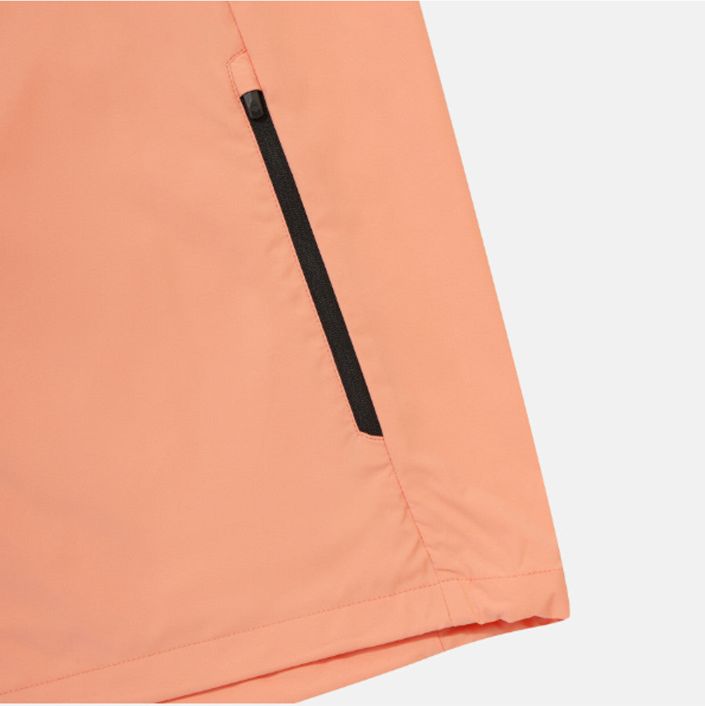 NEW DESCENTE Hooded Comfort Fit Windbreaker Jacket CORAL ASIAN FIT