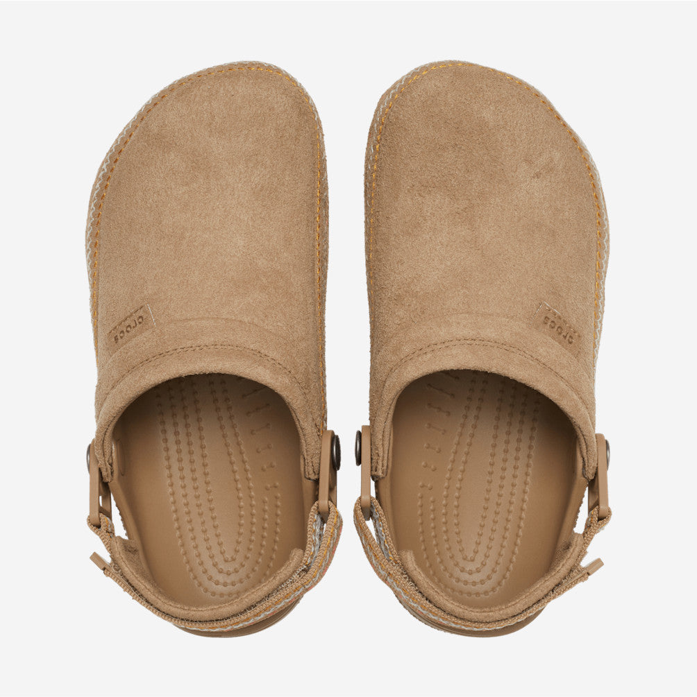 NEW CROCS Crafted Vegan Suede Stitch Clog 214048 Sepia Brown UNISEX SIZE