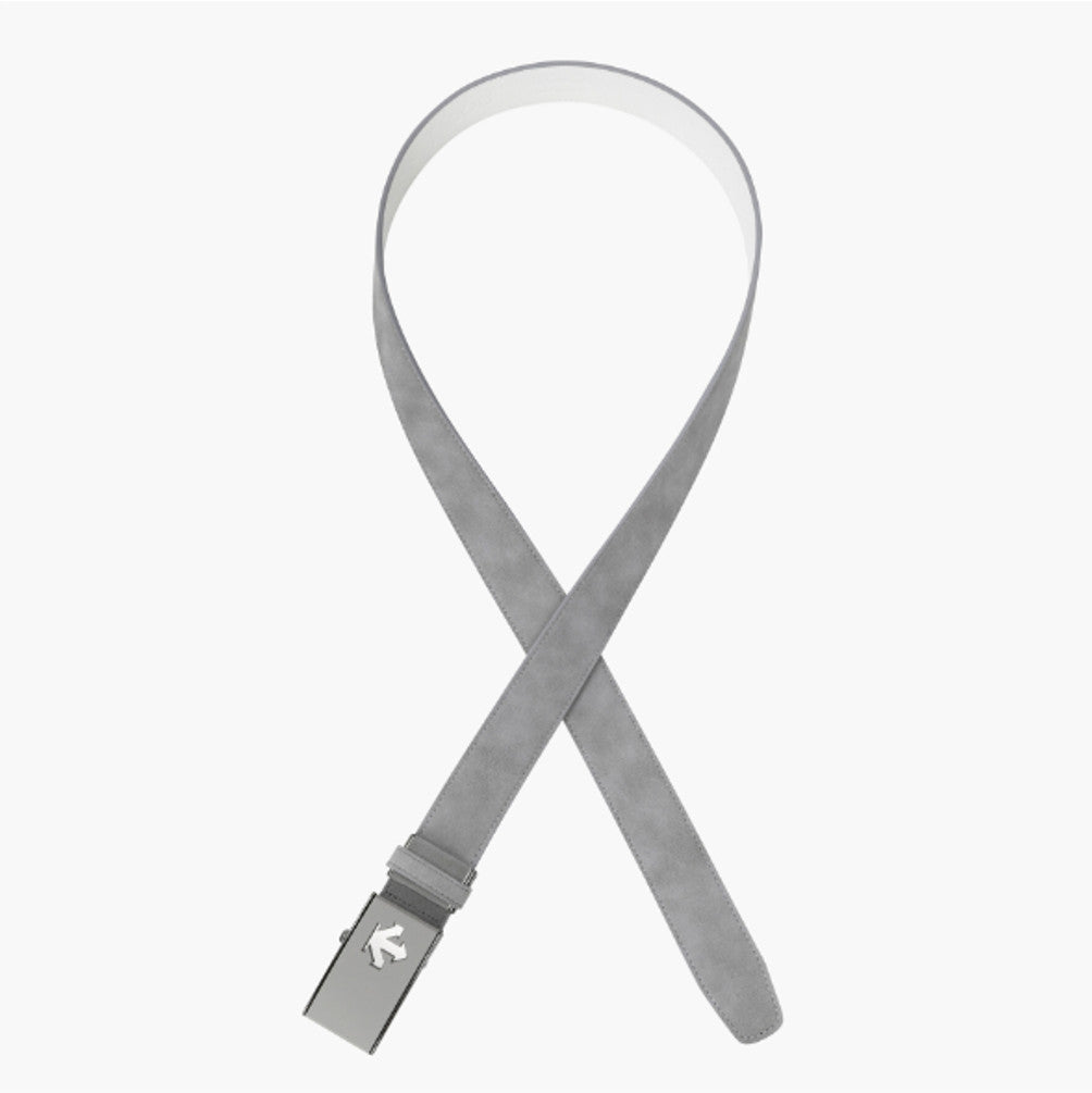 NEW DESCENTE GOLF Men's Belt DR32MFBT73 with Accent Straps 4.7 in * 1.3 in LIGHT GREY