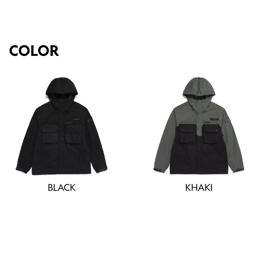NEW National Geographic NRN Utility Pocket Jacket N261MJP920 BLACK Asian Fit