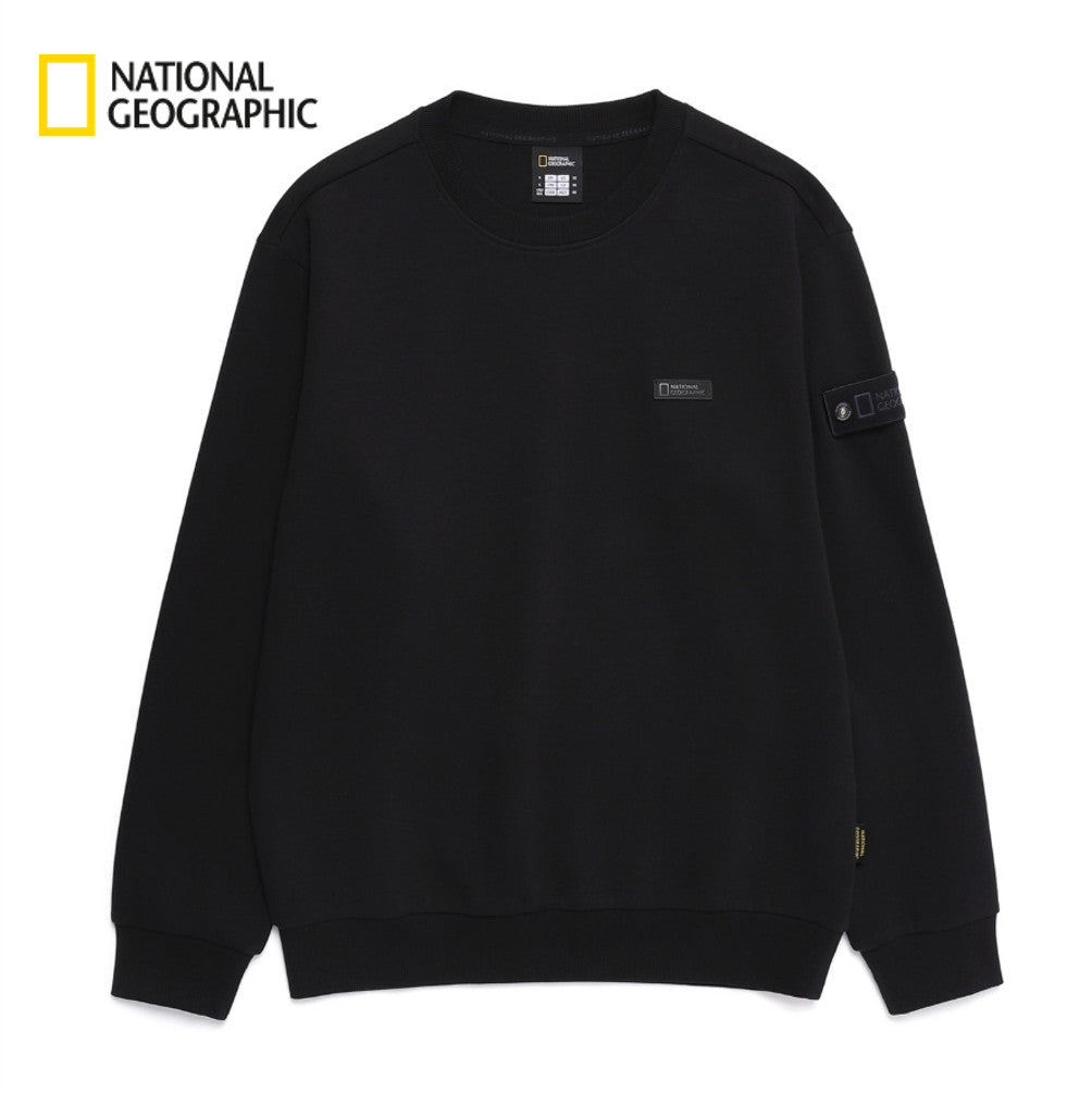 NEW National Geographic Bluefin Logo Sweatshirt N251USW810 CARBON BLACK Asian Fit