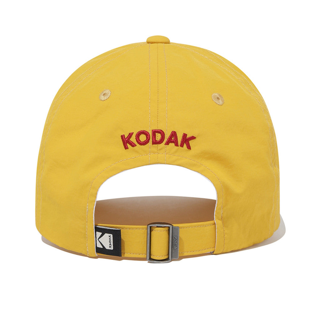 NEW KODAK APPAREL Relaxed-Fit Square Logo Nylon Baseball Cap K6243LCP33YLW YELLOW UNISEX SIZE