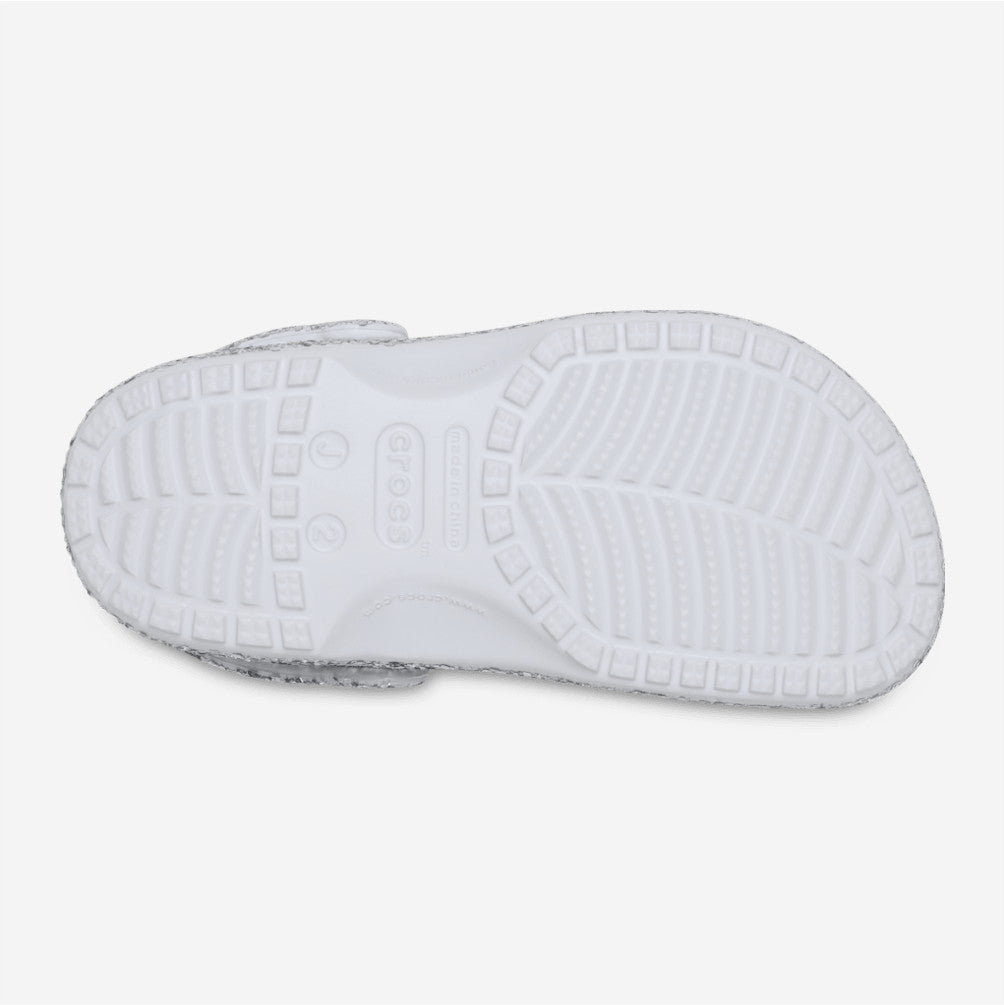 NEW CROCS KIDS Classic Dazzle Glitter Clog 213915 Silver