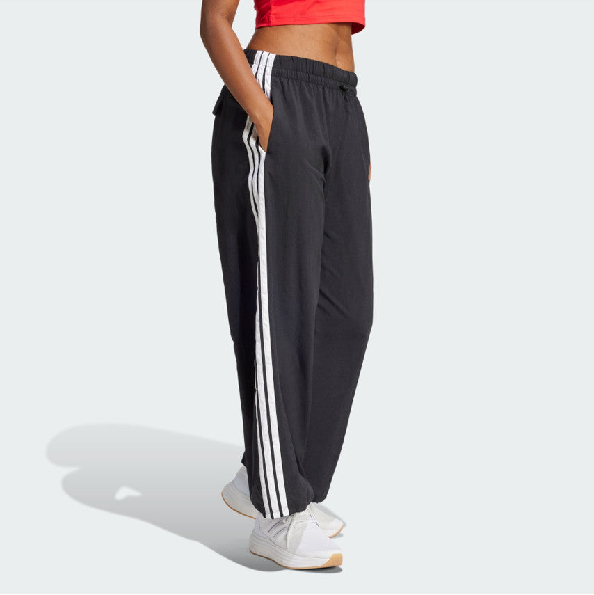 adidas Essentials 3-Stripes Lifestyle Woven Parachute Pants Black JE1306 ASIAN FIT
