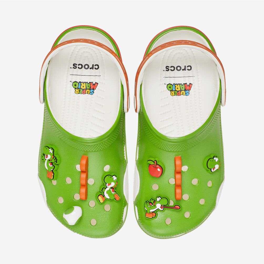 NEW CROCS Super Mario Yoshi Classic Clog 212136 Yellow Green Multi UNISEX SIZE