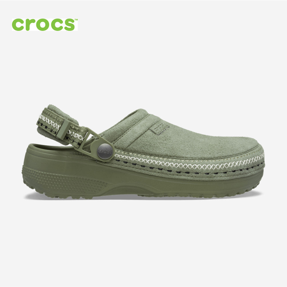 NEW CROCS Crafted Vegan Suede Stitch Clog 214048 Cargo Khaki Green UNISEX SIZE