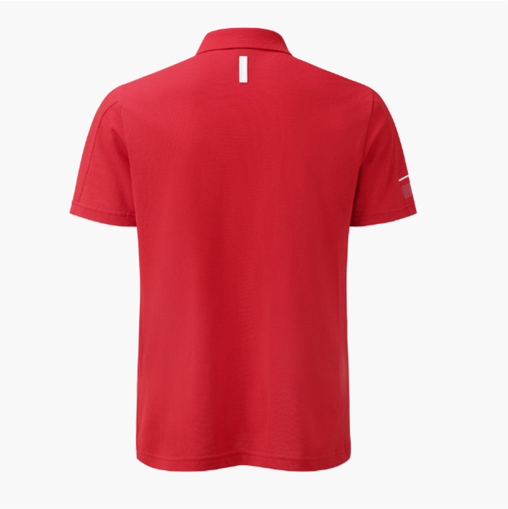 DESCENTE GOLF Men's One-Point Collar Short-Sleeve T-Shirt DR31MFTS74 Racing Red ASIAN FIT