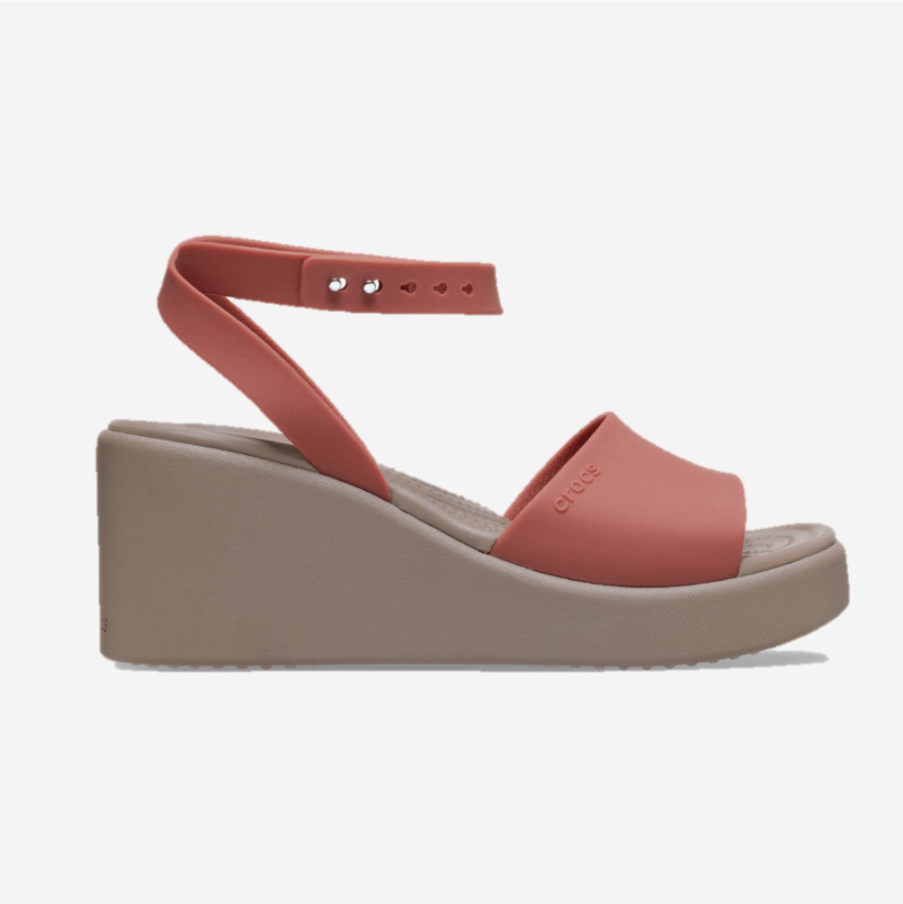 NEW CROCS Brooklyn Ankle Strap Wedge Heel Platform 209406-2DT Spice