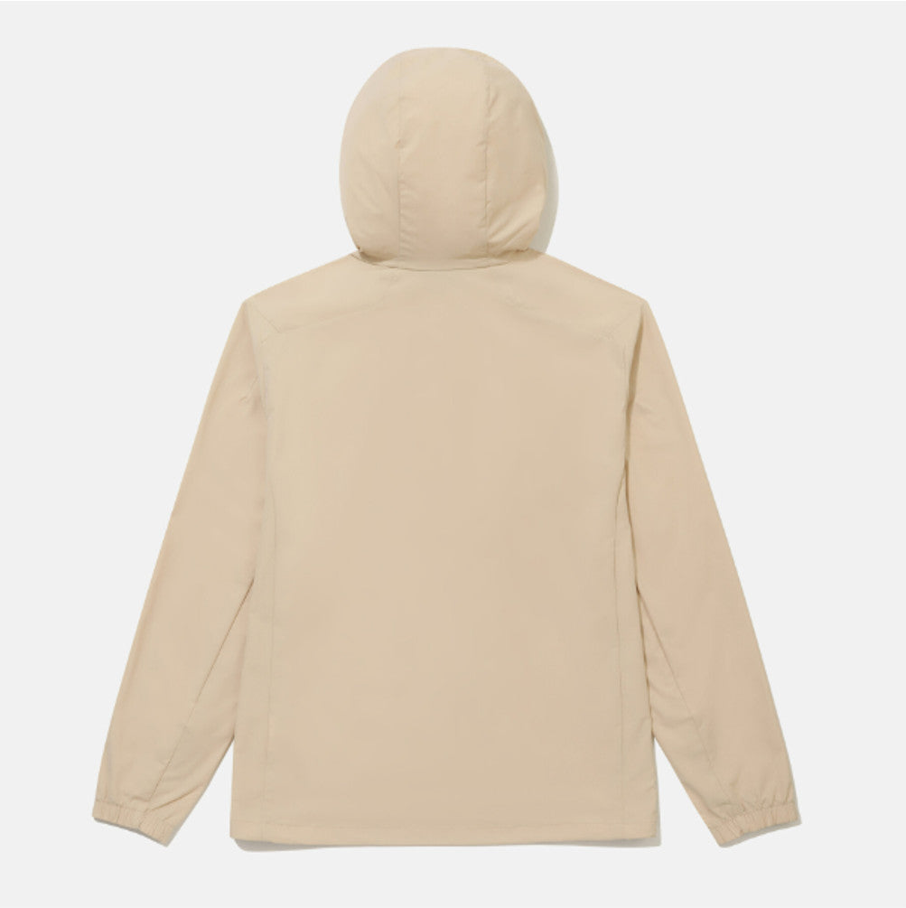 NEW DESCENTE Hooded Comfort Fit Windbreaker Jacket SR323UWB71 BEIGE ASIAN FIT