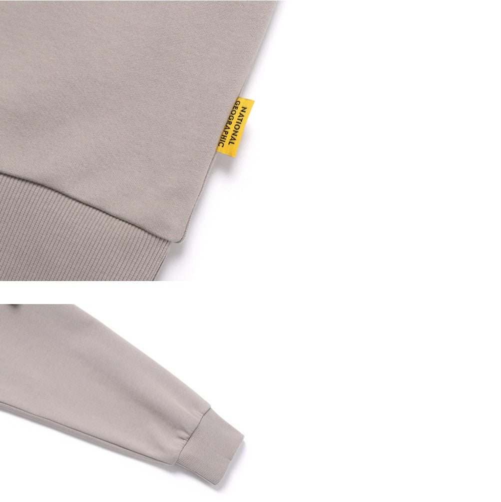 NEW National Geographic Sleeve-Pocket Sweatshirt N251USW900 OAK BEIGE Asian Fit