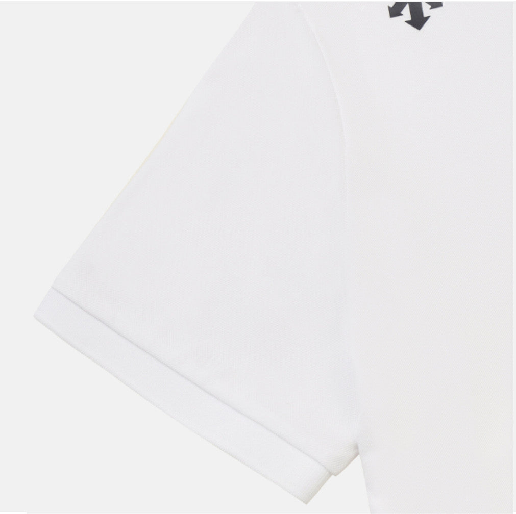 DESCENTE Men's Tough Polo Short-Sleeve T-Shirt SR123UPS11 WHITE ASIAN FIT