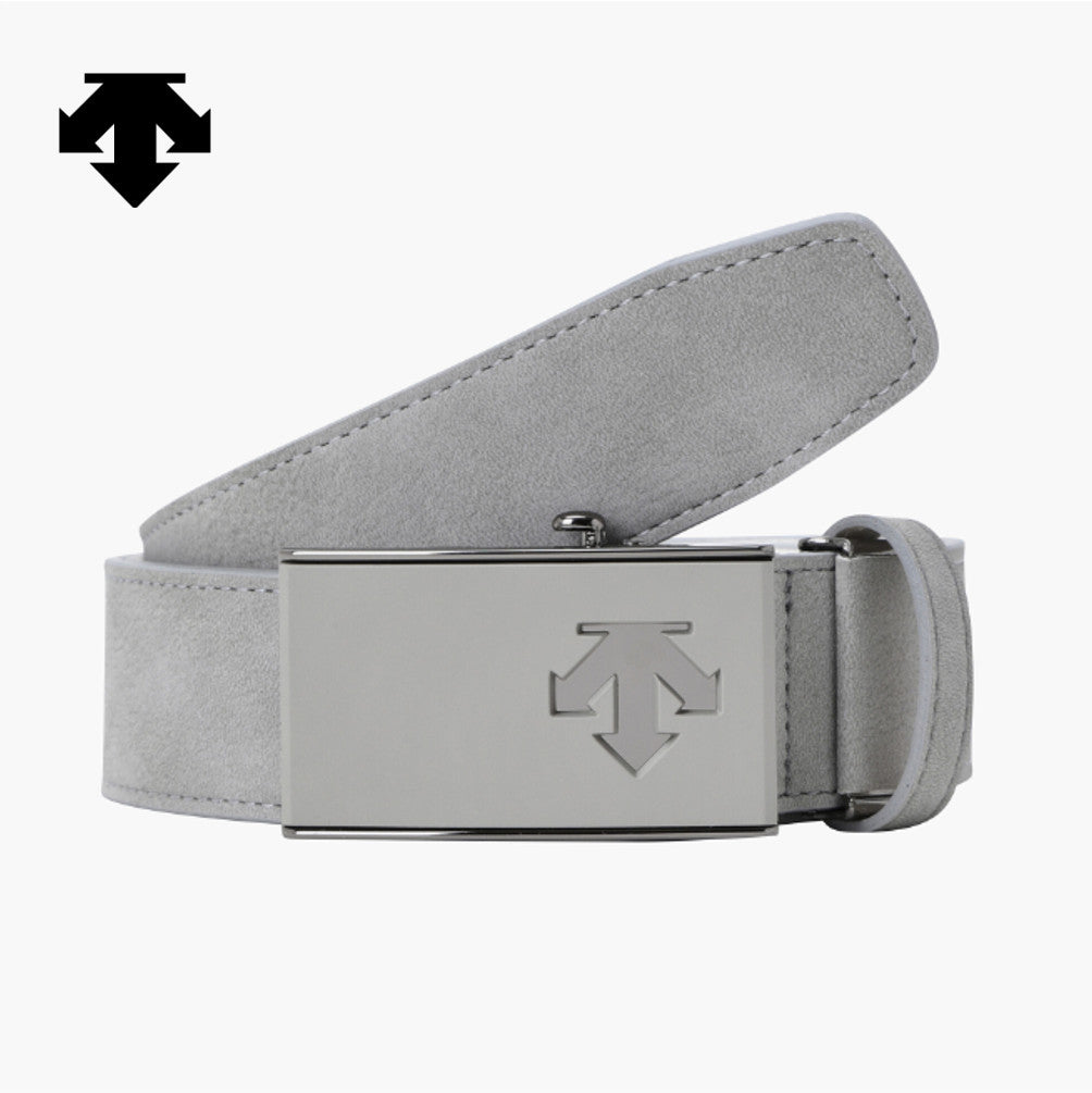 NEW DESCENTE GOLF Men's Belt DR32MFBT73 with Accent Straps 4.7 in * 1.3 in LIGHT GREY