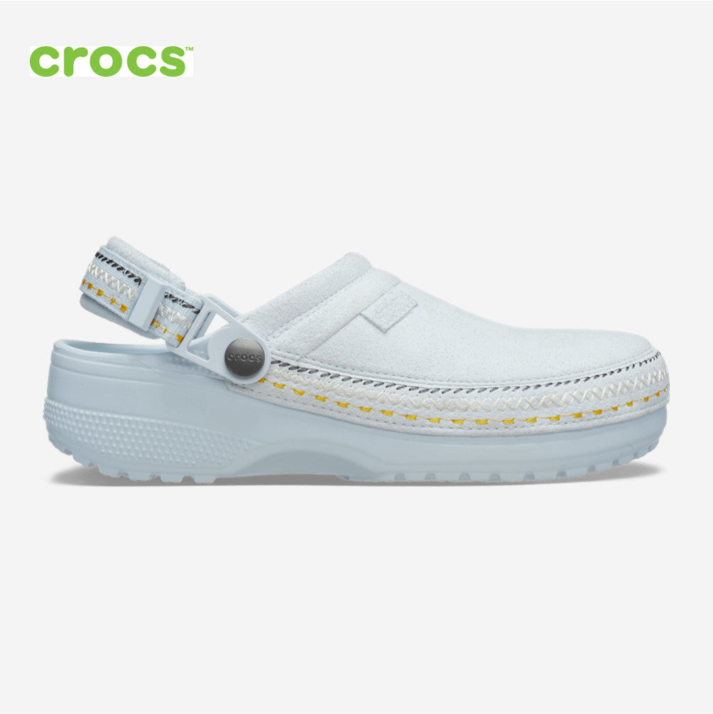 NEW CROCS Crafted Vegan Suede Stitch Clog 214048 Sky Ice Blue