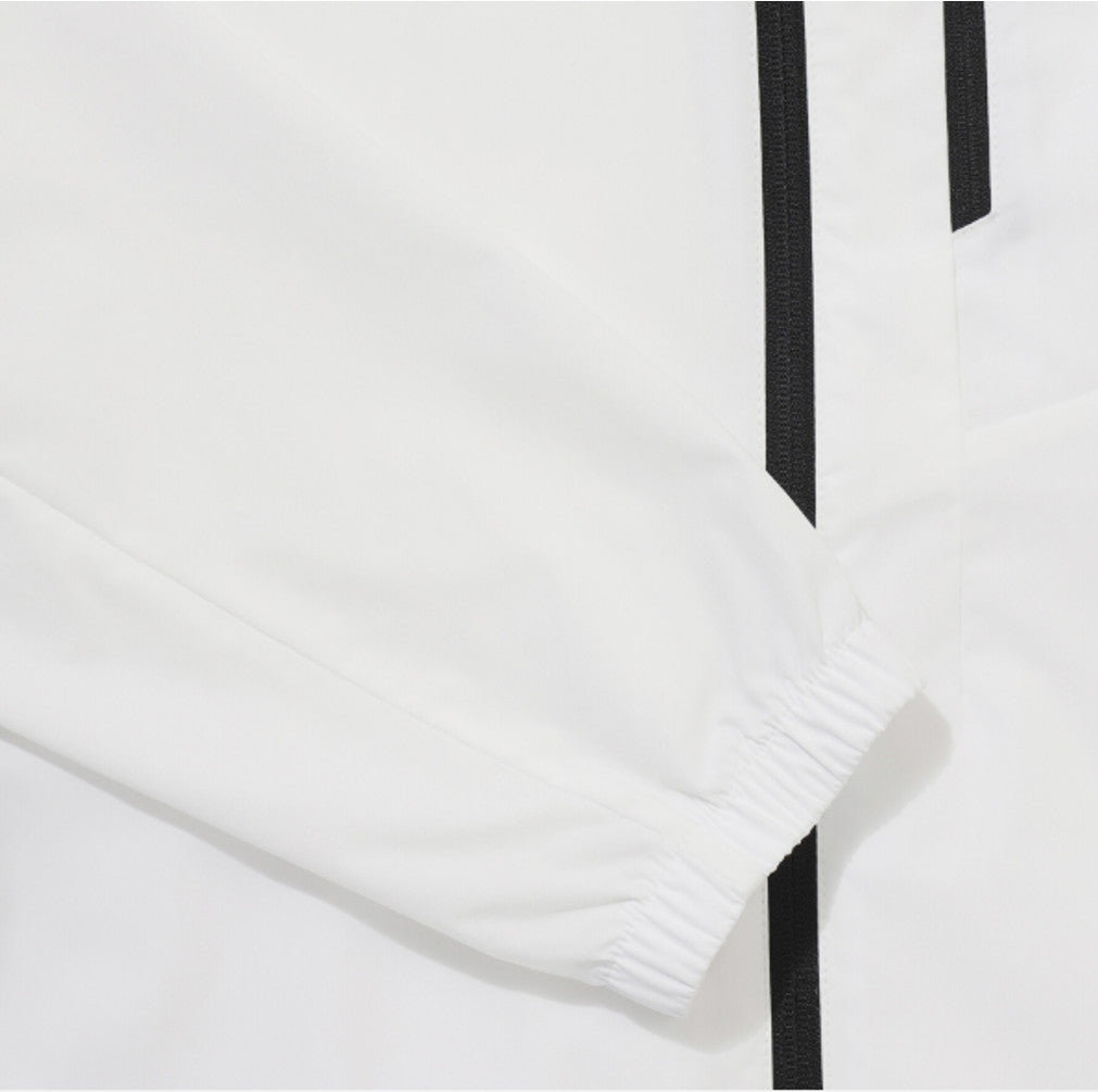 NEW DESCENTE Hooded Comfort Fit Windbreaker Jacket SR323UWB71 WHITE ASIAN FIT